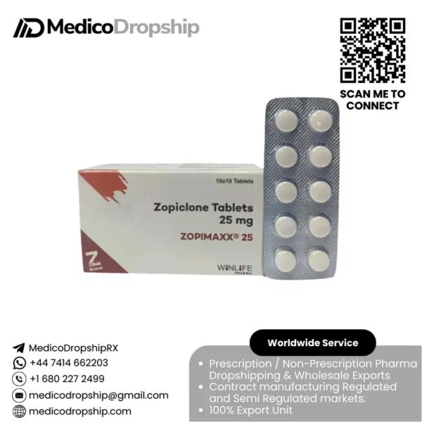 Zopimaxx 25 - Zopiclone - Generic Imovane